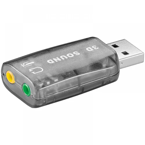 USB 2.0 Soundkarte mit Stereo Kopfhörer Ausgang und Mikrofon Eingang - Soundkarten - USB A-Stecker mit 2x 3,5mm Buchsen, ideal für Raspberry Pi, sofort einsatzbereit ohne Treiberinstallation, perfekt für Audioaufnahmen.