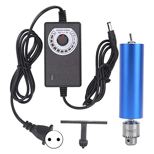 0,3 mm – Mikro 4 mm Bohrmaschine 3 – 12 V Elektrisk Handborrmaskin Träskärningsslipmaskin Tragbar aus Aluminium, 13000 U/min, mit Geschwindigkeitsregelung für Schneiden von Holz, Weichmetallen