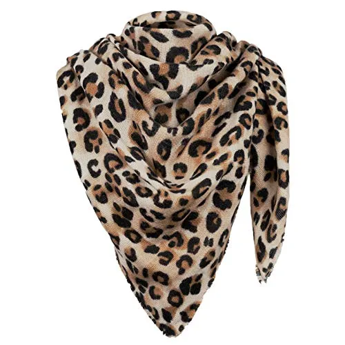 MyBeautyworld24 Oversized Damen-Schal Übergroßer Winterschal beidseitig tragbar mit Leomuster Halstuch Animalprint