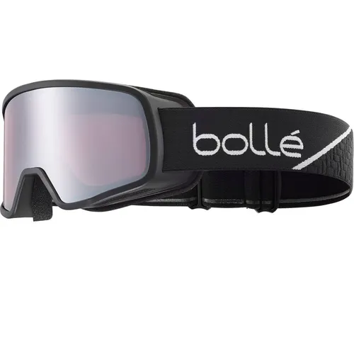 Bolle Nevada Jr Race Black Matte Vermillon Gun - Ski- und Snowboardbrille für Kinder, mit rahmenlosem Design und Premium-Features für optimalen Komfort und Stil auf der Piste.
