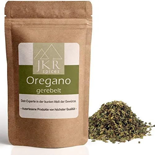 JKR Spices Oregano gerebelt & getrocknet - feinste Italienische Kräuter ideal für Pizza, Pasta und mediterrane Gerichte | Premium Gewürz | naturrein ohne Zusätze - 500g