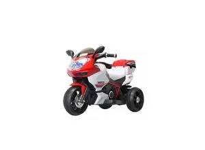 Moni Kinder Elektromotorrad HP2 FB-6187, rot mit Musikfunktion - Elektrofahrzeuge für Kinder ab 3 Jahren, das Motorrad bietet Musikfunktion und stabile 3 Räder für sicheren Fahrspaß bei 4,5 km/h.