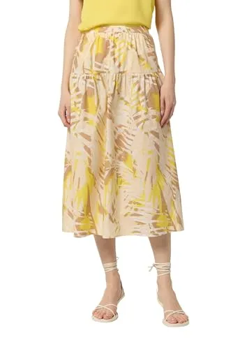 Stylischer Rock lang - Röcke für Damen mit verdecktem Reißverschluss und Regular Fit, ideal für einen modischen Look mit Allover-Print und elegantem Raffung-Detail.