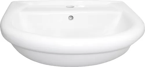Stabilo Sanitär Waschbecken Keramik - Komplett-Set mit Abflussrohr - Robustes Wandhängewaschbecken aus Keramik (560 x 440 x 210 mm) in zeitlosem Weiß. Inklusive Abflussrohr und Abflussstopfen, ideal für Pflegeleichtigkeit und langlebige Qualität.