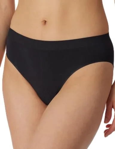 Schiesser Damen Slip nahtlos-Casual Seamless Unterwäsche, schwarz_181103, XL