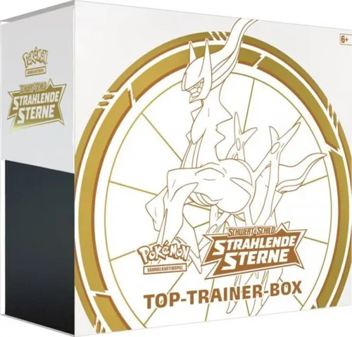 Pokémon Strahlende Sterne Top Elite Trainer Box TTB Deutsch - Sammleredition Pokémon TCG, inklusive Booster und Full Art Karten. Ideal für Fans und Sammler, limitiert und exklusiv!