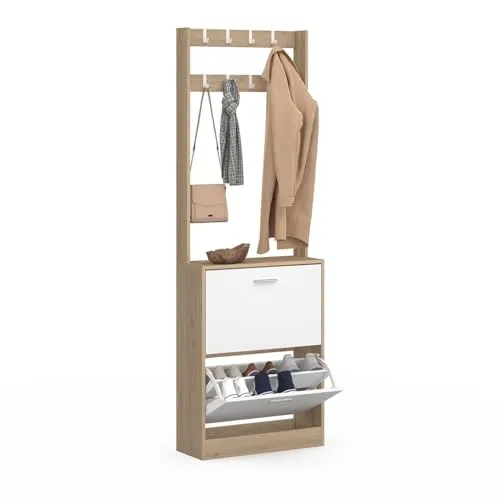IDMarket Eingangsgarderobe KLARK Schuhschrank 2 Türen von IDMarket