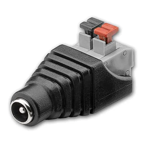 world-trading-net - DC-Buchse 5,5x2,1mm, Hohlstecker-Buchse, 5mm Kontaktabstände, 2-Pin-Anschlussblock für schnelle Verdrahtung mit abisolierten Kabelenden