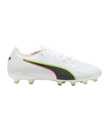 Puma KING 20 MATCH FG/AG Jr, Größe: 1.5 – Hochwertige Fußballschuhe - Zeitloser Fußballschuh für Kinder mit SOFTTOUCH+ Obermaterial für hervorragendes Ballgefühl. Die leichte Einlegesohle und Slip-on-Zunge bieten optimalen Komfort und Halt auf dem Platz.