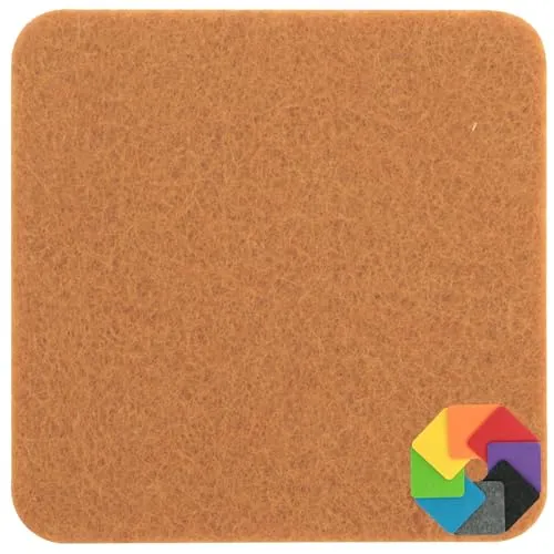Design Filz Untersetzer eckig in beige von BIASTO
