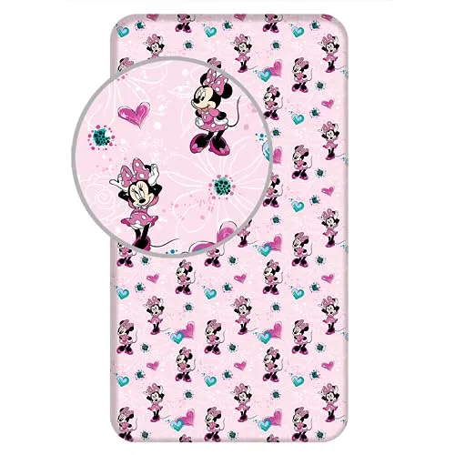 Jerry Fabrics Minnie Mouse Spannbetttuch Spannbettlaken Bettlaken 90 X 200 cm