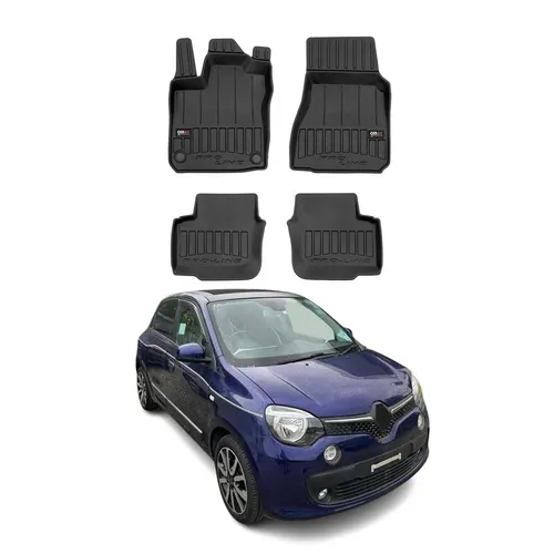 OMAC Gummi Fußmatten für Renault Twingo 2014-2024 - Premium TPE Automatten 4tlg - Set aus 4 hochwertigen Fußmatten, wasserfest und rutschfest. Ideal für den Innenbereich des Renault Twingo 2014-2024, leicht zu reinigen und langlebig.