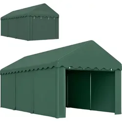 Outsunny Carport 3x6 m Zeltgarage mit Rolltüren