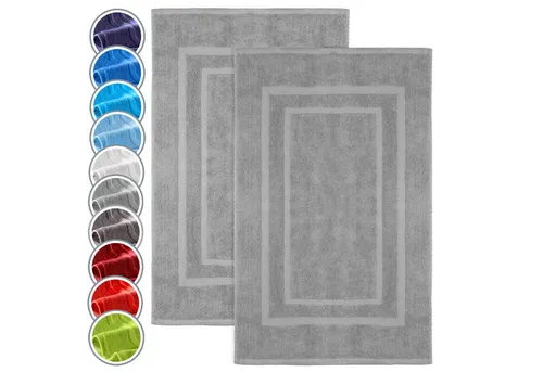 NatureMark 2er Pack Badvorleger Badematte - Badgarnituren aus 100% Baumwolle, 800gsm Qualität, waschbar und ideal für ein modernes Badezimmer-Design. Größe: 50 x 80 cm, im praktischen Doppelpack.