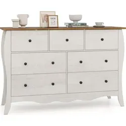 COSTWAY Bauernhauskommode mit 7 Schubladen