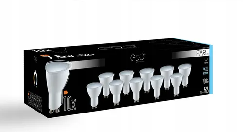 SET 10x Leuchtmittel FARI LED GU10 7,5W 6500K kalt CW 700lm 120st EDO777492