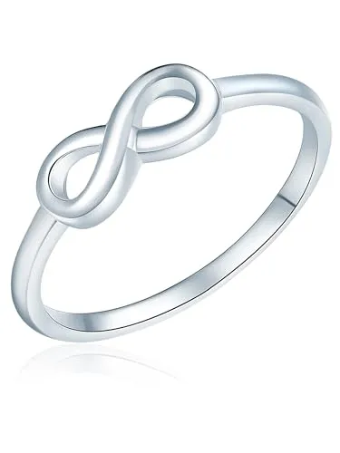 Rafaela Donata Damen Ring 925/- Sterling Silber rhodiniert Infinity Silberring