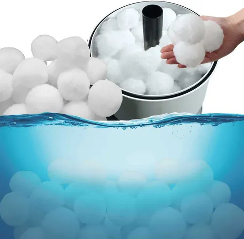 Filterbälle für Poolfilteranlagen, effiziente Poolreinigung durch hohe Schmutzaufnahme, 500gr. ersetzen 18kg Filtersand