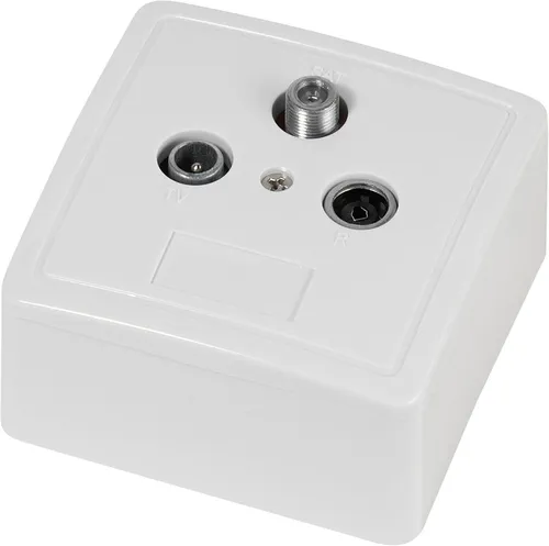 Vivanco STO AP/UP S1 Antennendose SAT, TV, UKW Aufputz Enddose, 5-2400 MHz