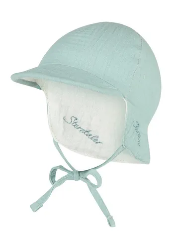 Sterntaler Wende-Schirmmütze Musselin – Leichte Kindermütze mit Nackenschutz - Wende-Schirmmütze aus weichem Musselin mit Nackenschutz und Ohrenklappen. Zwei Designs zur Auswahl, ideal für den Sommer. Atmungsaktive Bio-Baumwolle sorgt für höchsten Tragekomfort.