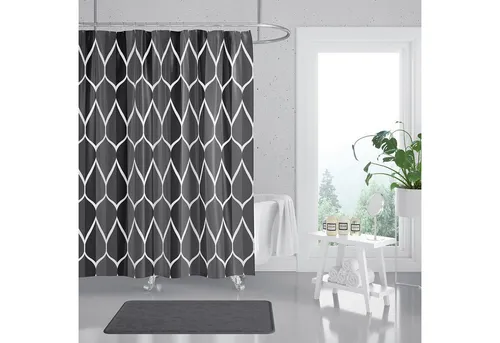 Lobwerk Duschvorhang Duschvorhang 180x200cm Wasserdicht Badewannenvorhang Anti Schimmel Wan