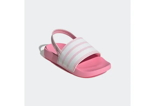 adidas Adilette ESTRAP Slides für Kinder - Rutschsicher in Pink - Sandalen für Mädchen mit rutschfester Synthetik-Außensohle und vorgeformtem Fußbett für optimalen Komfort beim Spielen und Entspannen.