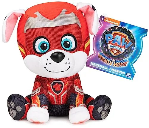 GUND PAW Patrol Der Mighty Kinofilm Marshall, 15 cm - original Plüschtier zum Kinofilm 2023, ideal zum Nachspielen der Kinoabenteuer und als Lieblingskuscheltier, Spielzeug für Kinder ab 1 Jahr