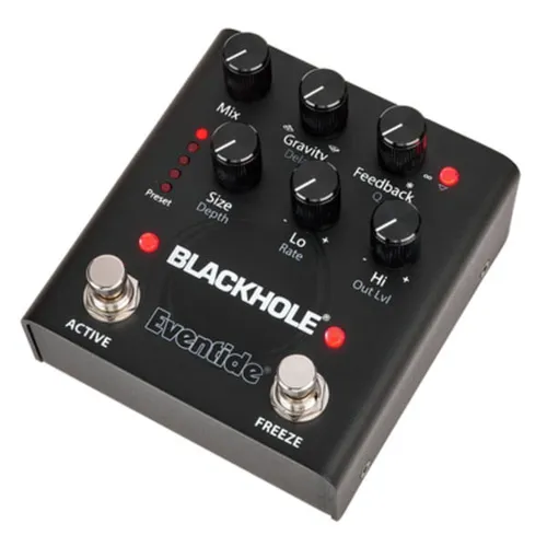 Eventide Blackhole Effektpedal B-Stock - Gitarren-Effektgerät mit 5 Presets, einzigartiger Schwerkraftsteuerung und MIDI-Fähigkeit; ideal für kreative Klangexperimente und vielseitige Anwendungen.