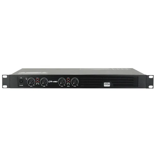 DAP CA-4150 Kompakter 4-Kanal-Verstärker (4x 150 W) - Verstärker mit 4 Kanälen, 150 W pro Kanal, ideal für Veranstaltungen und mobile DJs, rack-montierbar und mit 2 Jahren Herstellergarantie.