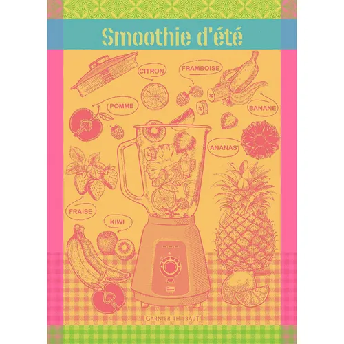 GARNIER-THIEBAUT Geschirrtuch SMOOTHIE D'ÉTÉ 56 x 78 cm 100% Baumwolle
