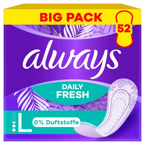 always Daily Fresh Long ohne Duft, 52Stk. Slipeinlage von Always