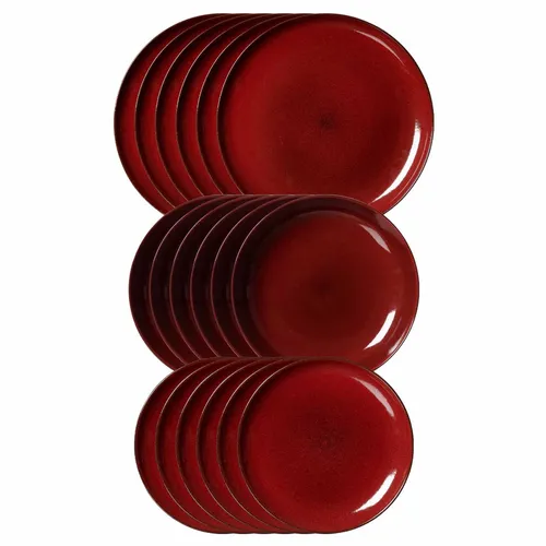 Ritzenhoff & Breker Gambia Teller-Set 18-teilig in rot von Ritzenhoff & Breker
