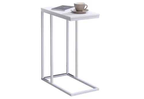 IDIMEX Beistelltisch DEBORA - Ablagetisch in elegantem Weiß, ideal für Ihr Wohnzimmer. Mit stabiler Metallkonstruktion und praktischen Maßen von 46x26x61 cm, perfekt für kleine Räume.