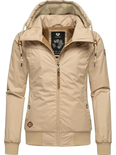 RAGWEAR Jotty Winter Damen Winterjacke, Größe XL, grau - Funktionsjacke mit abnehmbarer Kapuze, 100% vegan, wasserdicht und winddicht, ideal für kalte Tage mit kuscheligem Teddyfell-Futter und optimalem Tragekomfort.