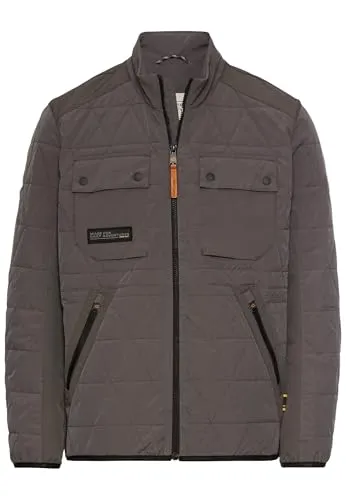 camel active Blouson mit Stehkragen - Grau L (52) - Funktionsjacke mit wasserabweisendem Material und lässigem Design, ideal für Freizeit und Outdoor-Aktivitäten.