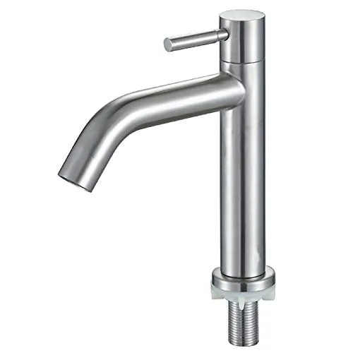 ZXC Edelstahl Standventil, Kaltwasser Armatur, Einhebel Wasserhahn für das Waschbecken