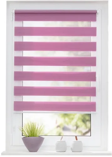 Doppelrollo Maringa Klemmfix von K-HOME in lila von K-home