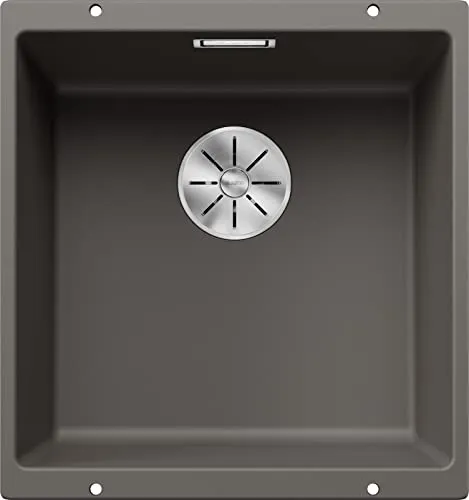 BLANCO SUBLINE 400-U Granitspüle | Unterbau Spüle in vulkangrau für 50 cm Unterschränke - Hochwertige Unterbauspüle aus SILGRANIT: pflegeleicht, kratzfest und hitzeunempfindlich – ideal für moderne Küchen mit eleganten Arbeitsplatten.