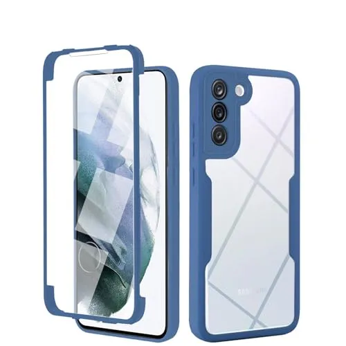 Grad Hülle Kompatibel mit Samsung Galaxy S22 | Handyhülle mit eingebautem Displayschutz für Galaxy S22 | Blau 360