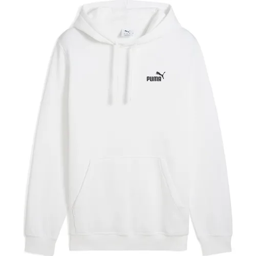 Puma Essentials Small No. 1 Logo Hoodie FL in puma white (L) - Modischer Hoodie für Herren, aus mindestens 50% recycelten Materialien, bietet Komfort und Stil mit einer praktischen Kängurutasche und verstellbarer Kapuze.