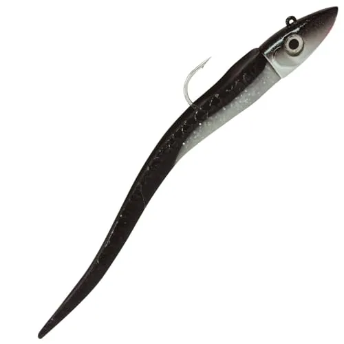 Hogy Twitcher + Jiggin 25cm Gummifisch black pearl, Gewicht:100g