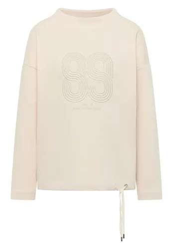 Damen Shirt mit Stickerei - Elegantes Langarmshirt - Stylisches Langarmshirt mit aufwendiger Stickerei und Tunnelzug am Saum. Ideal für einen modischen Look und angenehmen Tragekomfort.
