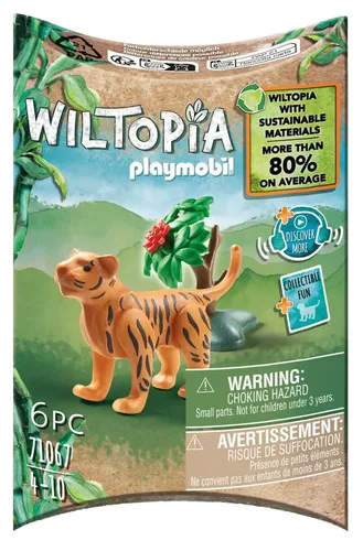PLAYMOBIL 71067 Wiltopia  Junger Tiger mit Pflanze + Tier-Wissenskarte NEU