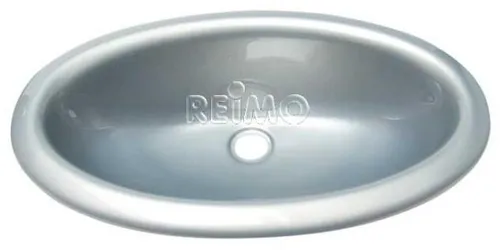 Waschbecken, oval 450x275mm, silber