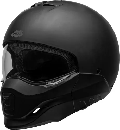 Bell Broozer Modularhelm - Schwarz - L - Motorradhelm mit abnehmbarem Kinnbügel und integriertem Visier, vielseitig einsetzbar als Jet- oder Integralhelm. Leichtgewicht mit hervorragender Belüftung für optimalen Tragekomfort.