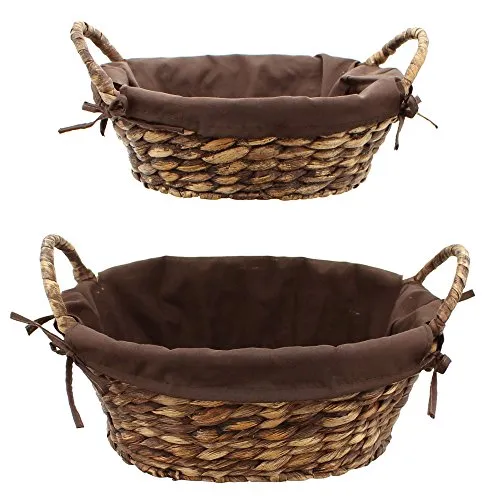 Frank Flechtwaren Dekoschale Mokka 2er Set - Sonstige Tischdekoration, stilvolle braune Schalen aus hochwertigem Material, ideal für kreative Arrangements und als Blickfang auf jedem Tisch.