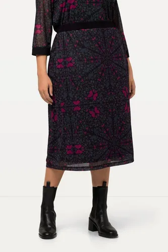 Ulla Popken Maxirock Meshrock doppellagig A-Linie - Röcke in Größe 54/56, aus hochwertigem, doppellagigem Mesh, mit elastischem Bund für optimalen Tragekomfort und einen lässigen Look.