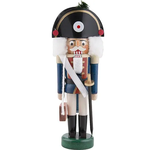 Dregeno Erzgebirge Nussknacker Franzose (14cm) - Nussknacker, detailreich und kunstvoll, perfekt als charmante Deko für die Weihnachtszeit oder als Sammlerstück.