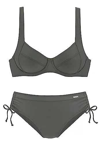 Lascana Damen Bügel-Bikini - Bikini-Set für Damen in modischen Farben, mit verstellbaren Trägern und höher geschnittener Hose für optimalen Komfort und Style.