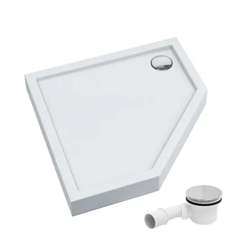 Aquabad® Duschwanne Komplettset ULTIMA Smooth White von Aquabad